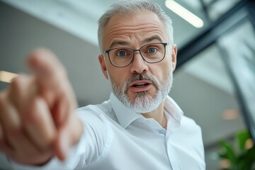  Portrait of a middle-aged male politician and businessman in formal attire, isolated on a plain white background.. Beautiful simple AI generated image