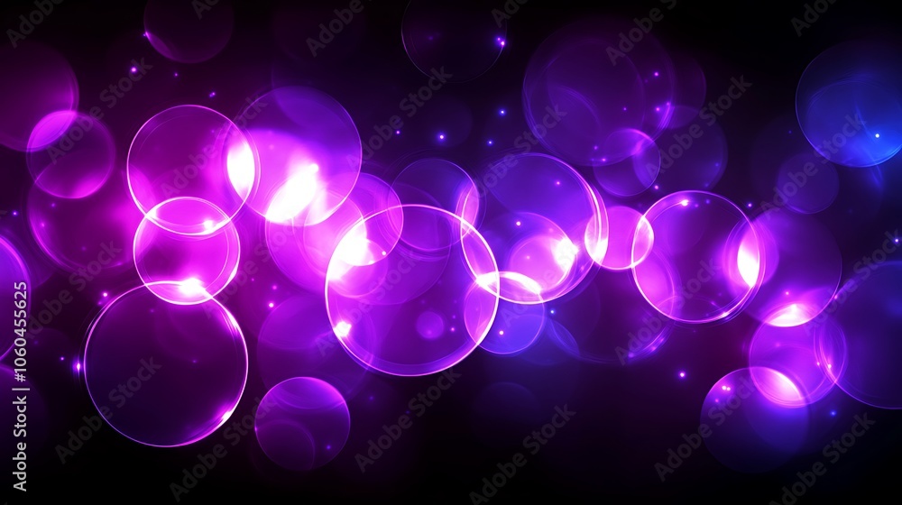 Aufkleber abstract purple bokeh lights background simple neutral background with free space for design