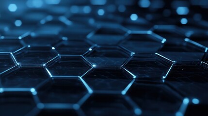 Obraz premium a hexagonal grid pattern, featuring a monochromatic color scheme of light and dark greys on a white background.