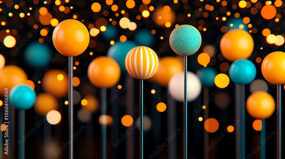 Aufkleber abstract colorful sphere background simple neutral background with free space for design