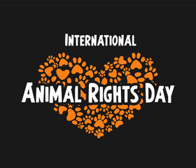 International Animal Rights Day. Observed each year during December Animal Rights protection concept. For banner, Holiday, poster, card, logo and background design