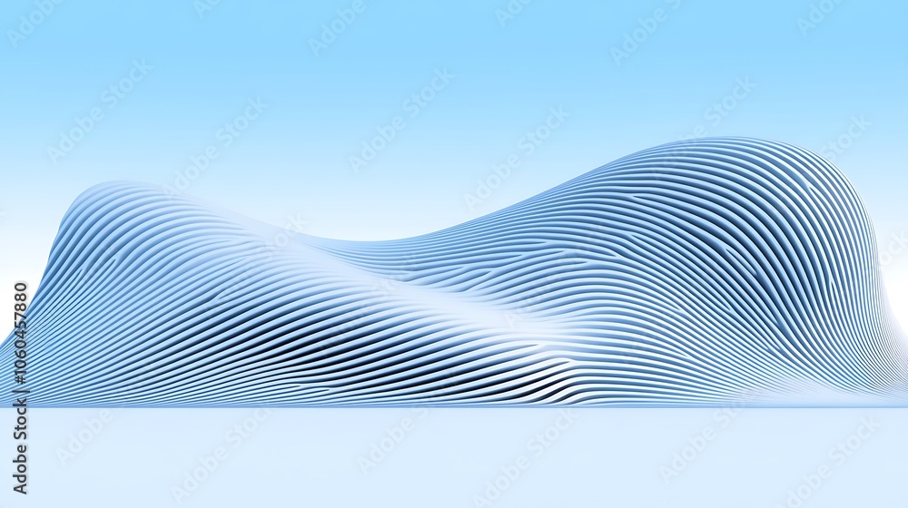 Poster abstract wave pattern architecture light gradient background with room for typography