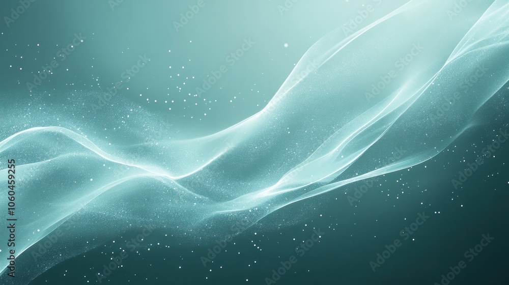 Poster a calm abstract background with diffused teal light gradients