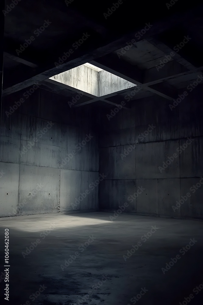 Aufkleber concrete room with light subtle blur background with space for custom text
