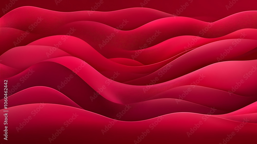 Poster abstract red waves background minimalist white background with space for text