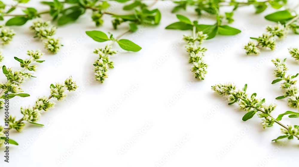 Poster white flowers on white background abstract gradient background with copy space