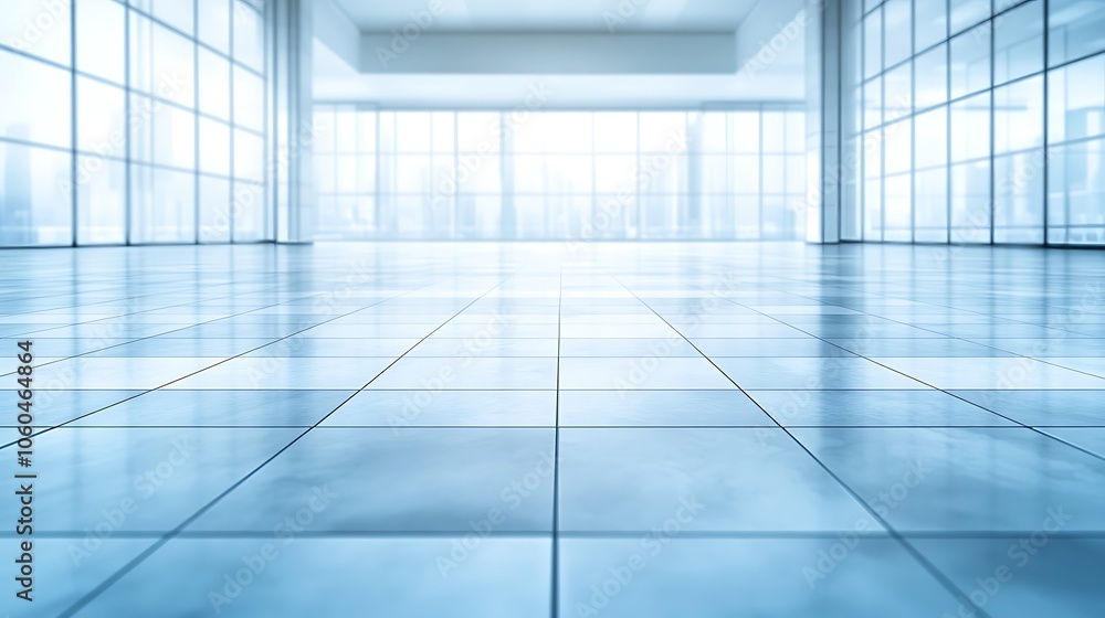Poster modern office interior with empty floor space abstract gradient background with copy space