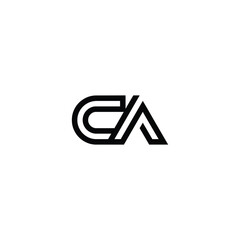 CA monogram logo design letter text name symbol monochrome logotype alphabet character simple logo