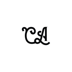 CA monogram logo design letter text name symbol monochrome logotype alphabet character simple logo