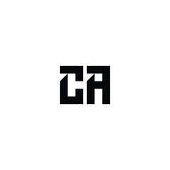 Fototapeta premium CA monogram logo design letter text name symbol monochrome logotype alphabet character simple logo