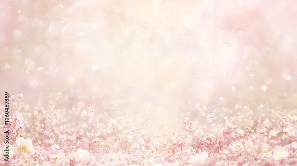 Poster pink floral background for design abstract gradient background with copy space