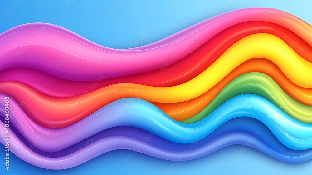 Poster abstract rainbow waves background plain textured background for web design and copy