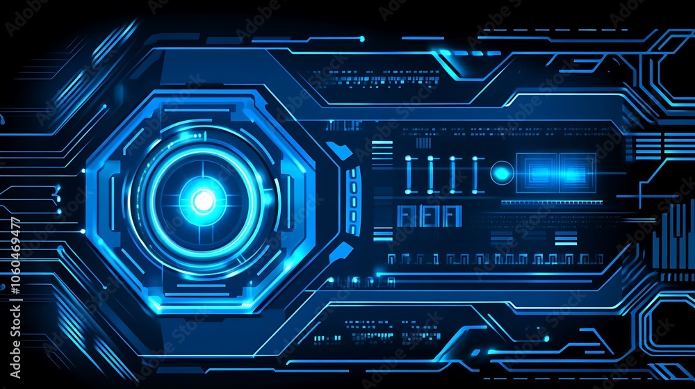 Aufkleber futuristic technology background simple neutral background with free space for design