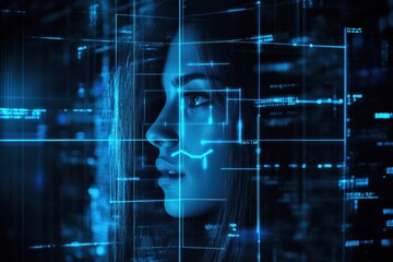 A protection icon appears on a computer screen while a user analyzes data security measures in a digital environment. Generative AI