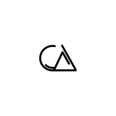 CA monogram logo design letter text name symbol monochrome logotype alphabet character simple logo