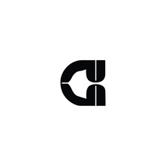 Fototapeta premium CA monogram logo design letter text name symbol monochrome logotype alphabet character simple logo