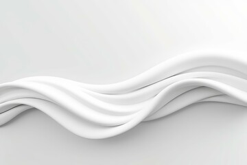 Obraz premium Abstract white waves on minimalist background for modern design concepts.