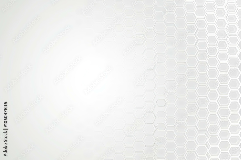 Aufkleber modern hexagonal pattern background with subtle gradient in white and gray tones for futuristic and 
