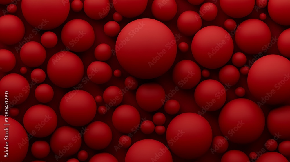 Aufkleber abstract red sphere background minimalist white background with space for text