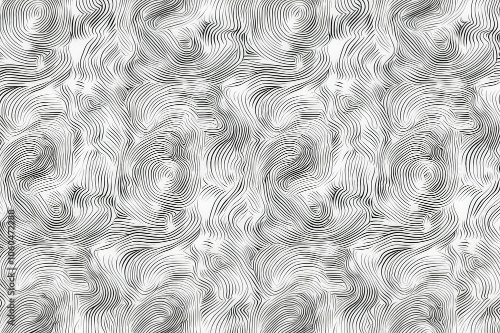 Aufkleber abstract geometric pattern with black and white line waves for modern textiles and backgrounds.