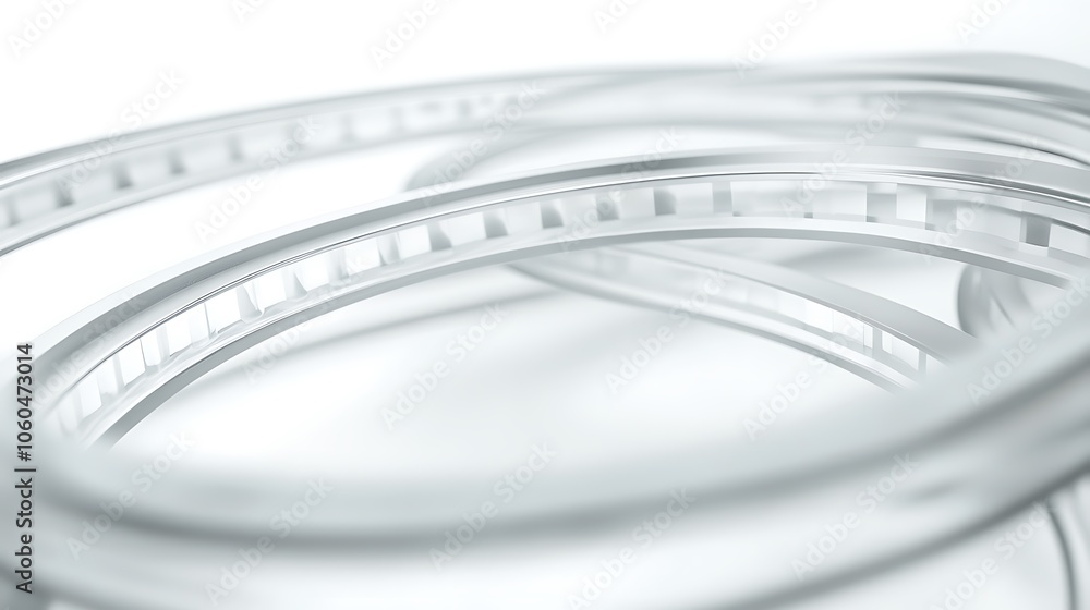 Poster abstract white ring design blank background with copy space for design projects