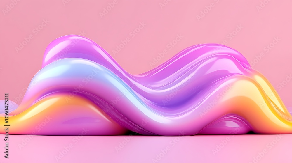 Poster abstract 3d background with swirling colorful liquid plain textured background for web design and co