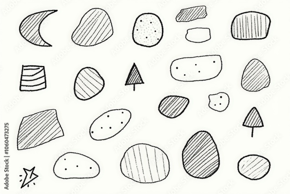 Poster abstract geometric shapes and patterns for creative design projects.