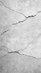 Obraz premium Gray Concrete Wall with Textured Cracks Background