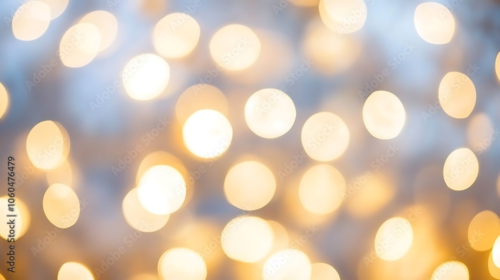 Aufkleber abstract gold bokeh lights background minimalist white background with space for text