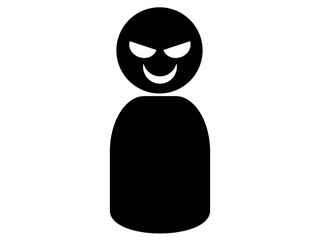 怪しい人（悪者）のシルエット