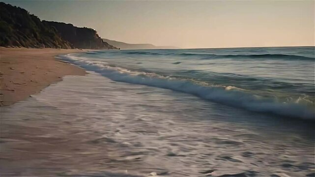 sunset at the beach made with generative ai tools