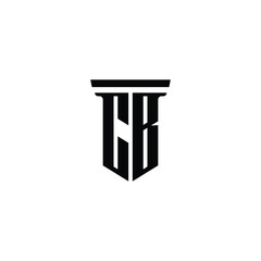 CB monogram logo design letter text name symbol monochrome logotype alphabet character simple logo