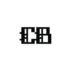 Obraz premium CB monogram logo design letter text name symbol monochrome logotype alphabet character simple logo