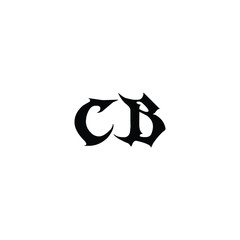CB monogram logo design letter text name symbol monochrome logotype alphabet character simple logo