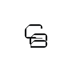 CB monogram logo design letter text name symbol monochrome logotype alphabet character simple logo