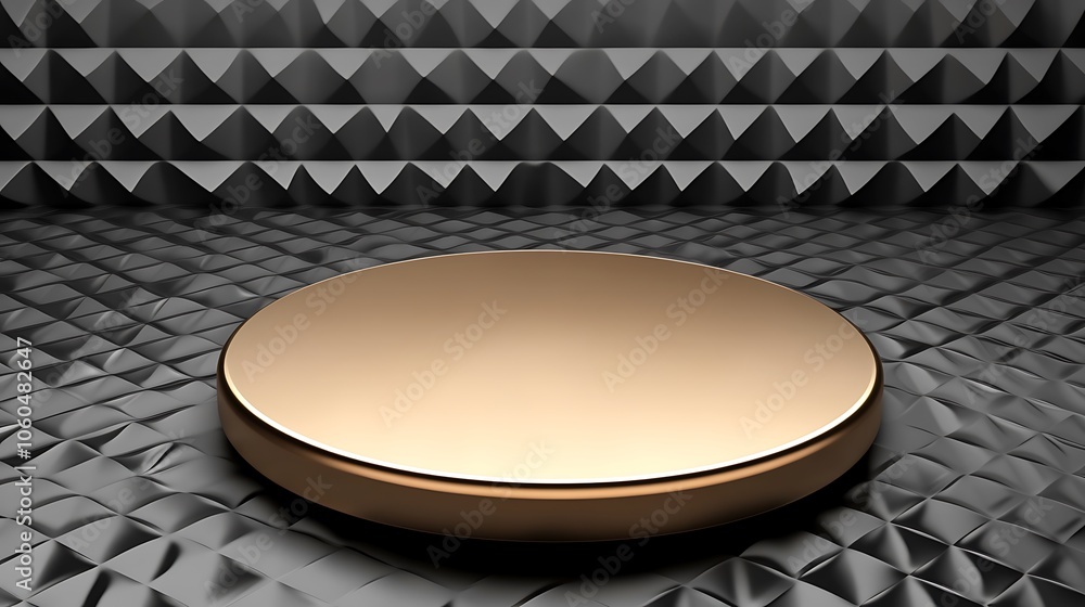 Poster golden podium on black background blank background with copy space for design projects
