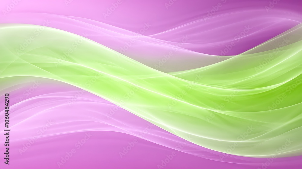 Aufkleber abstract green and pink waves background plain textured background for web design and copy