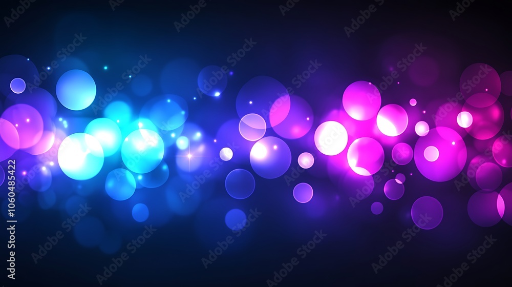 Poster abstract blue and pink bokeh background minimalist white background with space for text