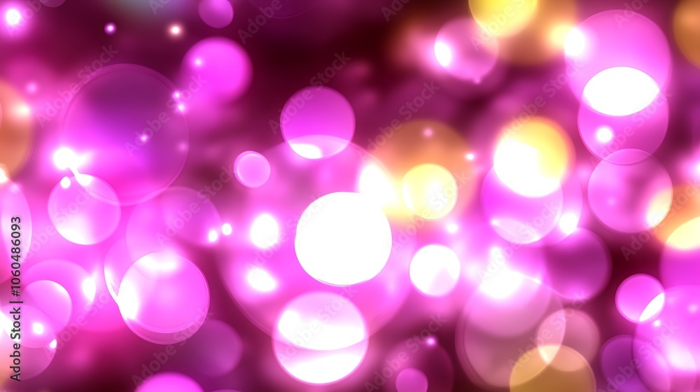 Poster abstract pink and yellow bokeh background clean blank canvas with empty space for designs