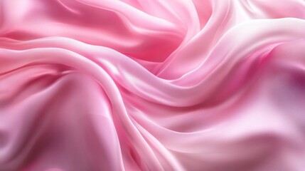 Obraz premium An artistic view of a flowing pink wave created by silk fabric