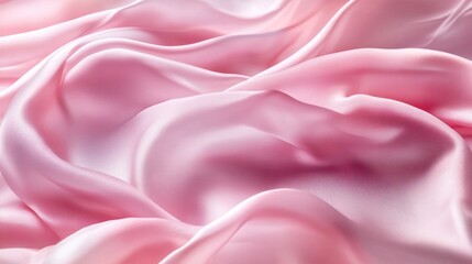 Obraz premium An artistic view of a flowing pink wave created by silk fabric