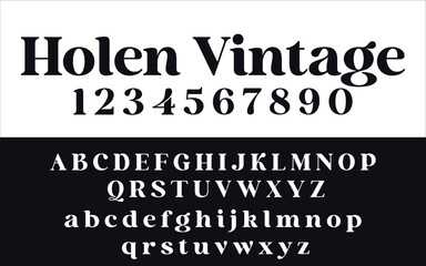 Obraz premium Decorative display font vector illustration template