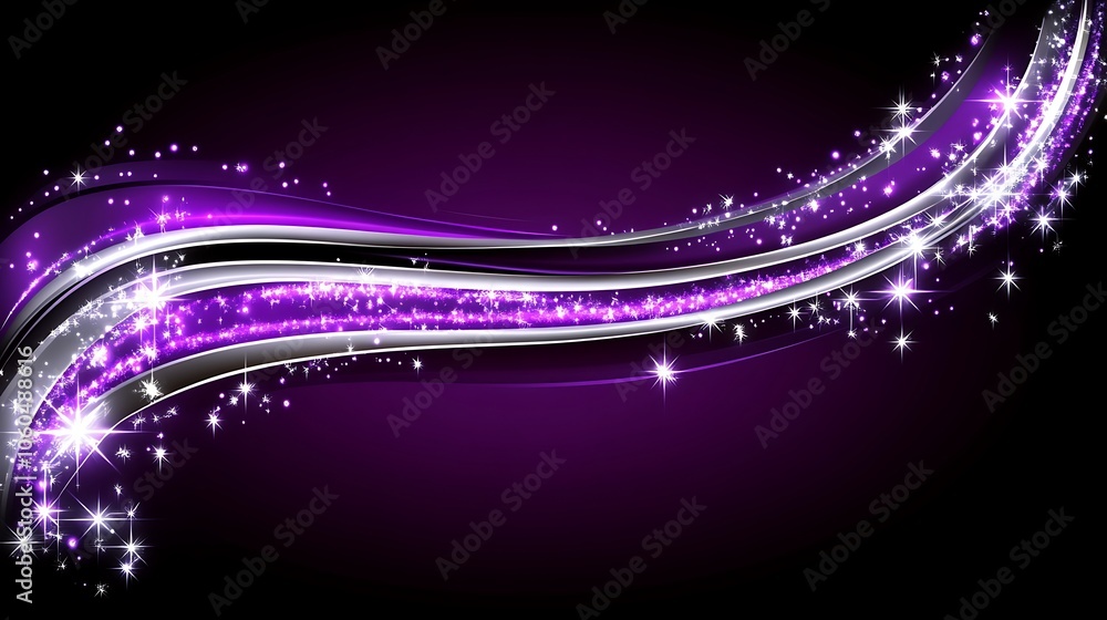Poster purple glitter sparkles background plain textured background for web design and copy