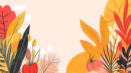 Abstract Autumn Background Design Light Gradient Background with Room for Typography