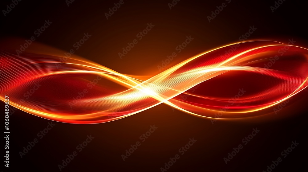 Poster abstract infinity shape clean blank canvas with empty space for designs