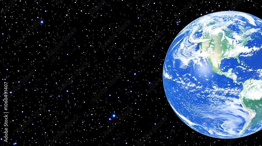 Poster earth in space abstract gradient background with copy space