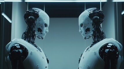 Futuristic Robots That Are Reflecting Their Surroundings in a Modern and Stylish Setting