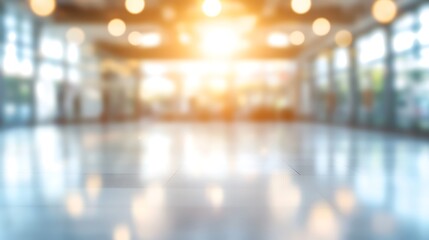 Blurred Background Of Modern Building Interior Light Gradient Background with Room for Typography