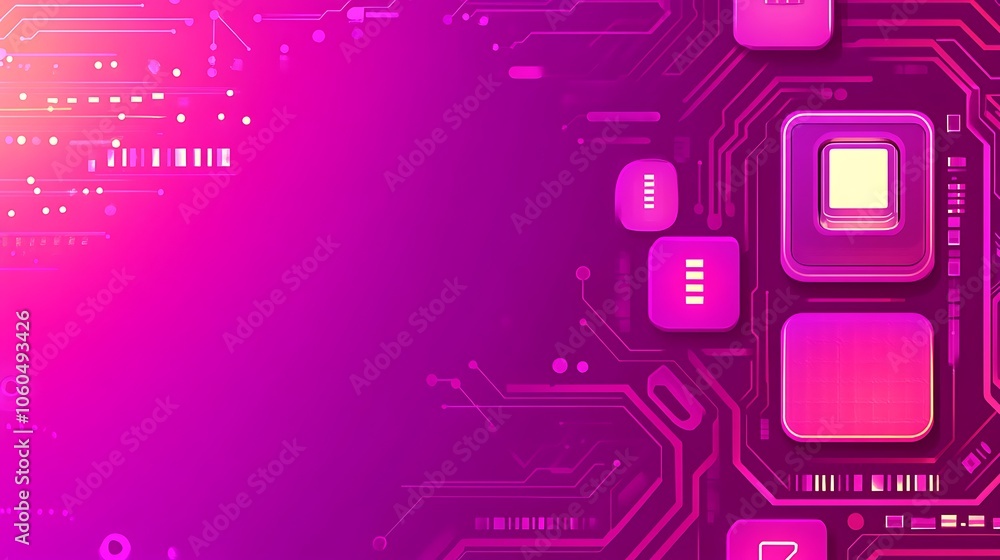 Poster abstract circuit board background minimalist white background with space for text