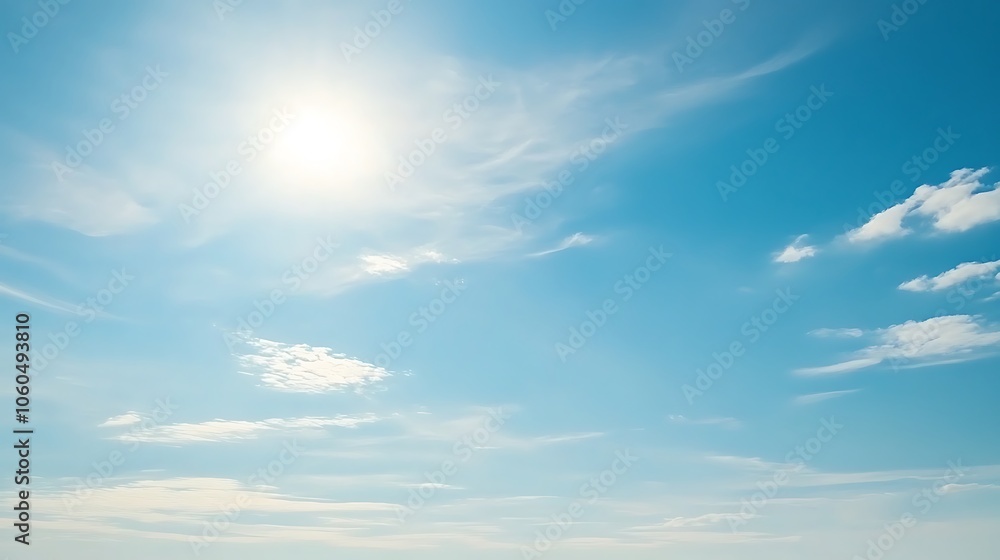 Poster blue sky with clouds abstract gradient background with copy space